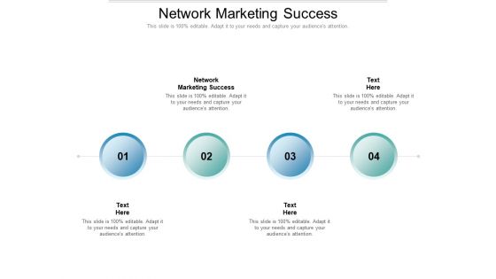 Network Marketing Success Ppt PowerPoint Presentation Gallery Vector Cpb Pdf