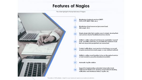 Network Monitoring Tool Overview Features Of Nagios Ppt PowerPoint Presentation Portfolio