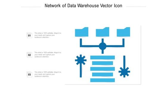 Network Of Data Warehouse Vector Icon Ppt PowerPoint Presentation Gallery Images PDF