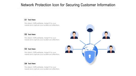 Network Protection Icon For Securing Customer Information Ppt PowerPoint Presentation Icon Pictures PDF