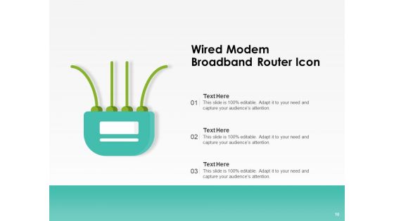 Networking Device Icon Circle Arrow Ppt PowerPoint Presentation Complete Deck