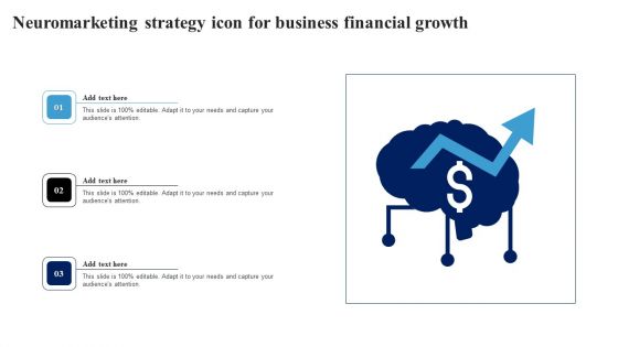 Neuromarketing Strategy Icon For Business Financial Growth Ppt Pictures Microsoft PDF