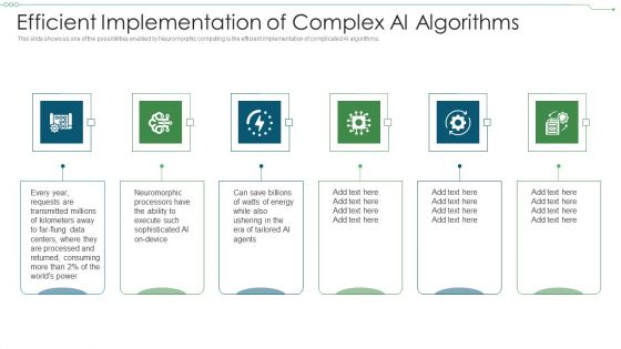 Neuromorphic Engineering IT Efficient Implementation Of Complex Ai Algorithms Brochure PDF