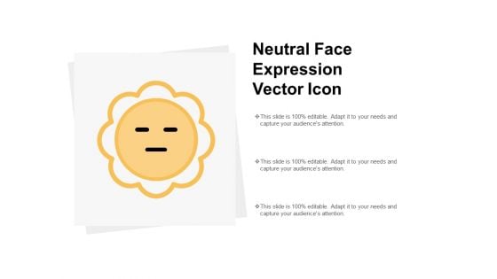 Neutral Face Expression Vector Icon Ppt PowerPoint Presentation Summary Guidelines