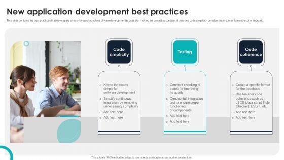 New Application Development Best Practices Slides PDF New Application Development Best Practices Slides PDF