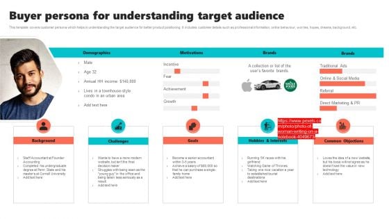 New Brand Introduction Plan Buyer Persona For Understanding Target Audience Themes PDF