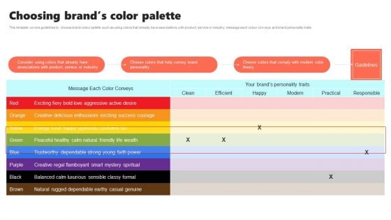 New Brand Introduction Plan Choosing Brands Color Palette Graphics PDF