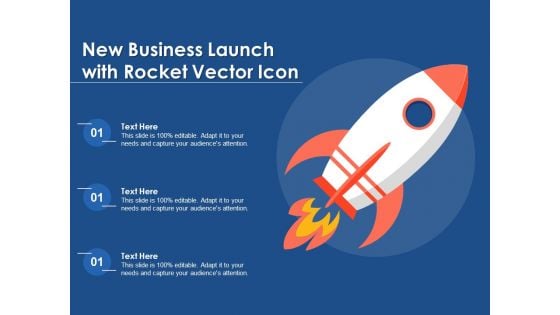 New Business Launch With Rocket Vector Icon Ppt PowerPoint Presentation Gallery Deck PDF