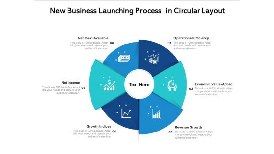 New Business Launching Process In Circular Layout Ppt PowerPoint Presentation Professional Tips PDF