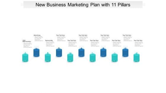 New Business Marketing Plan With 11 Pillars Ppt PowerPoint Presentation Background Designs PDF