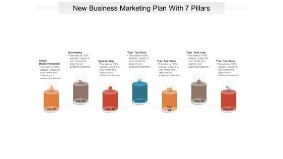 New Business Marketing Plan With 7 Pillars Ppt PowerPoint Presentation Portfolio Guidelines PDF