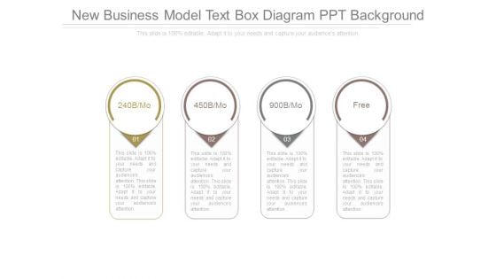 New Business Model Text Box Diagram Ppt Background