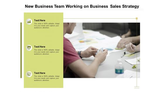 New Business Team Working On Business Sales Strategy Ppt PowerPoint Presentation File Elements PDF