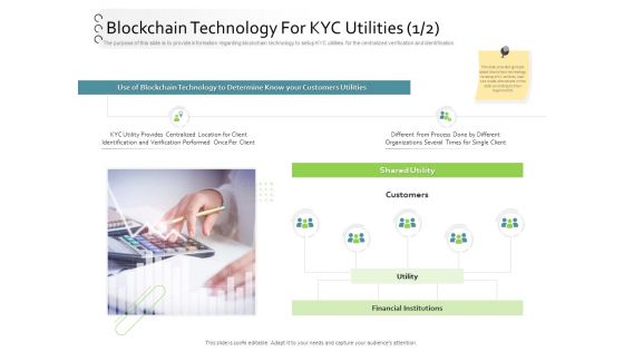 New Client Onboarding Automation Blockchain Technology For KYC Utilities Client Ppt Pictures Slide Portrait PDF