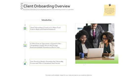 New Client Onboarding Automation Client Onboarding Overview Ppt Infographic Template Show PDF