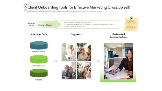 New Client Onboarding Automation Client Onboarding Tools For Effective Marketing Cross Up Sell Mockup PDF