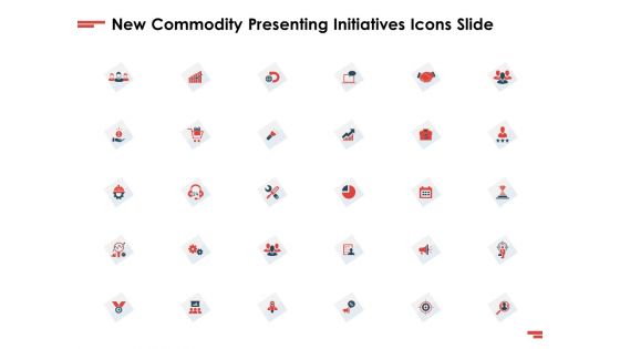 New Commodity Presenting Initiatives Icons Slide Ppt Ideas Example PDF