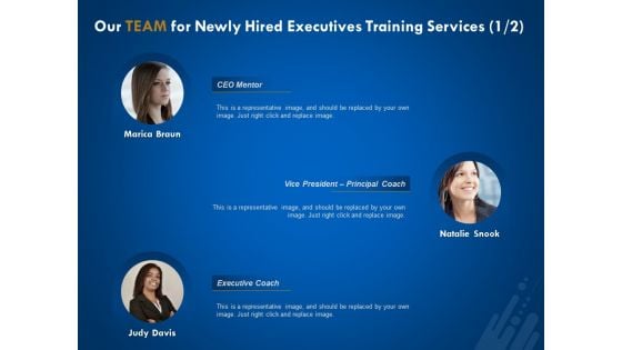 New Employee Onboard Our Team For Newly Hired Executives Training Services Representative Ppt Infographic Template Good PDF