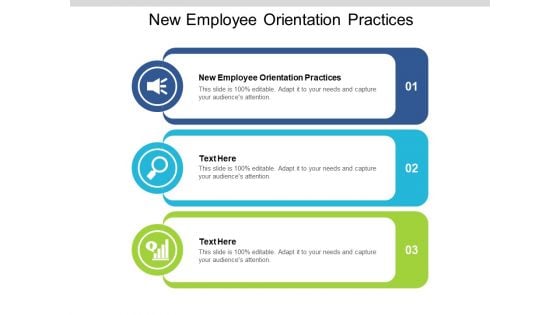 New Employee Orientation Practices Ppt PowerPoint Presentation Slides Infographics Cpb