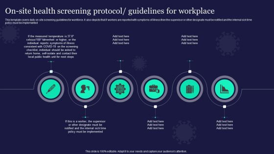 New General Adaption Playbook For Organizations On Site Health Screening Protocol Guidelines For Workplace Sample PDF