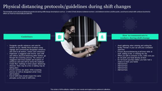 New General Adaption Playbook For Organizations Physical Distancing Protocols Guidelines During Shift Changes Portrait PDF