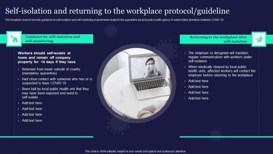 New General Adaption Playbook For Organizations Self Isolation And Returning To The Workplace Protocol Guideline Background PDF New General Adaption Playbook For Organizations Self Isolation And Returning To The Workplace Protocol Guideline Background PDF