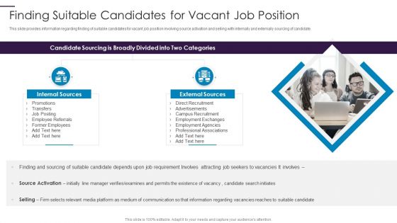 New Hire Onboarding Process Enhancement Finding Suitable Candidates For Vacant Job Position Structure PDF