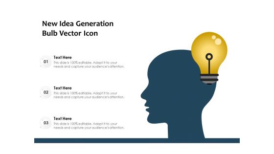 New Idea Generation Bulb Vector Icon Ppt PowerPoint Presentation Icon Graphic Tips PDF