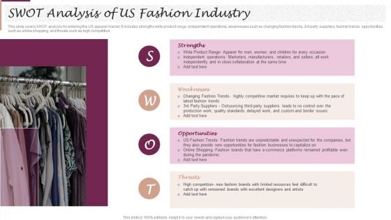 New Market Segment Entry Plan SWOT Analysis Of US Fashion Industry Topics PDF New Market Segment Entry Plan SWOT Analysis Of US Fashion Industry Topics PDF