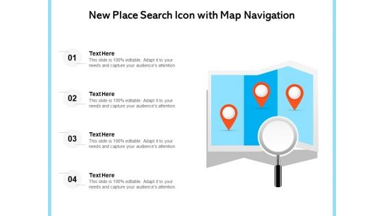 New Place Search Icon With Map Navigation Ppt PowerPoint Presentation Icon Portrait PDF