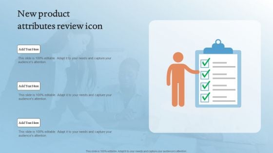 New Product Attributes Review Icon Mockup PDF