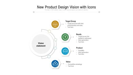 New Product Design Vision With Icons Ppt PowerPoint Presentation Gallery Vector PDF