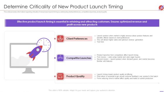 New Product Development And Launch To Market Determine Criticality Of New Product Launch Download PDF