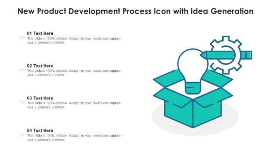 New Product Development Process Icon With Idea Generation Ppt Slides Icons PDF