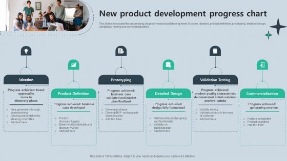 New Product Development Progress Chart Brochure PDF