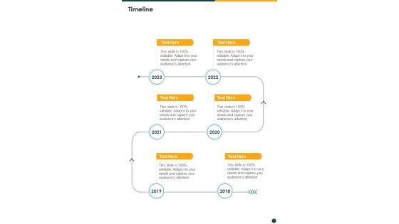 New Product Development Proposal Timeline One Pager Sample Example Document