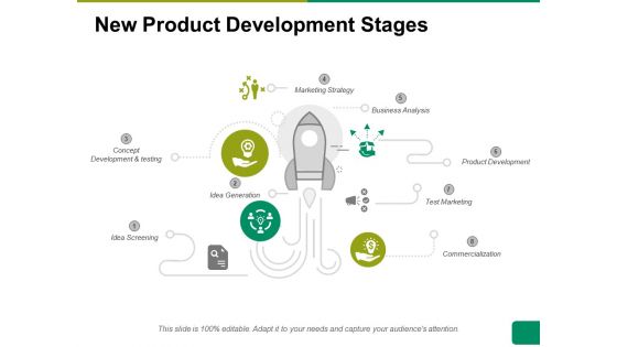 New Product Development Stages Ppt PowerPoint Presentation File Visual Aids