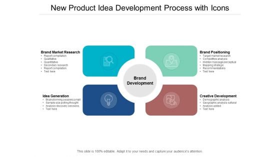 New Product Idea Development Process With Icons Ppt PowerPoint Presentation Layout