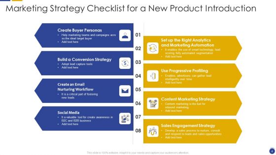 New Product Introduction Marketing Strategy Checklist Ppt PowerPoint Presentation Complete With Slides