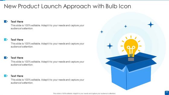New Product Launch Approach With Bulb Icon Information PDF