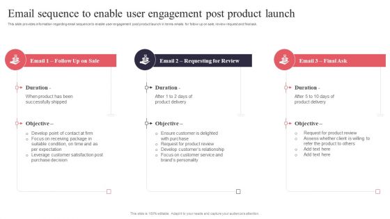 New Product Launch Email Sequence To Enable User Engagement Post Product Launch Graphics PDF