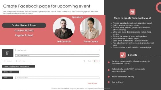 New Product Launch Event Management Activities Create Facebook Page For Upcoming Event Mockup PDF New Product Launch Event Management Activities Create Facebook Page For Upcoming Event Mockup PDF