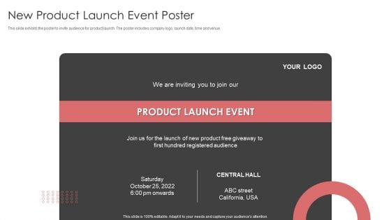New Product Launch Event Management Activities New Product Launch Event Poster Brochure PDF