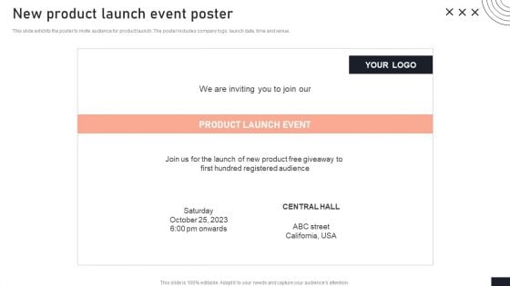 New Product Launch Event Poster Stakeholder Engagement Plan For Launch Event Inspiration PDF