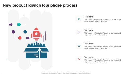 New Product Launch Four Phase Process Icons PDF
