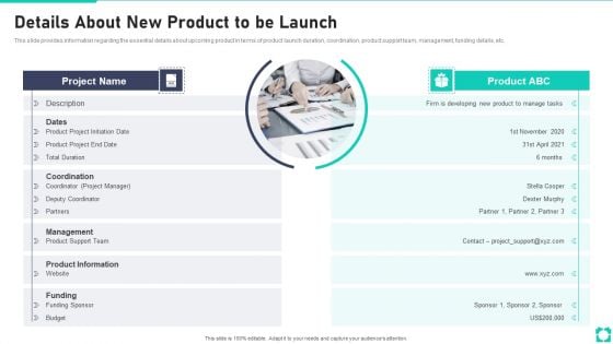 New Product Launch Playbook Details About New Product To Be Launch Inspiration PDF