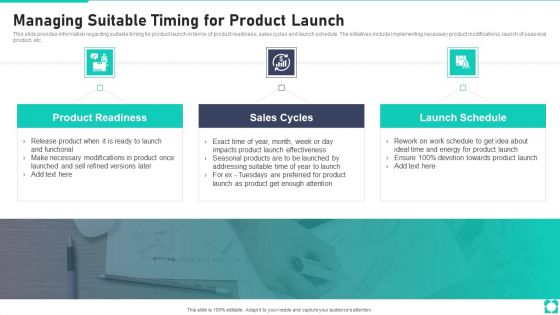 New Product Launch Playbook Managing Suitable Timing For Product Launch Designs PDF