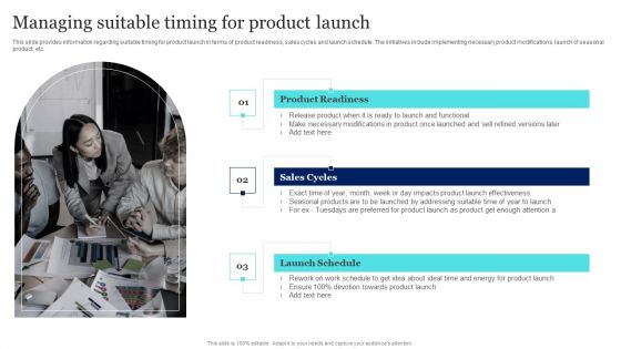 New Product Launch To Market Playbook Managing Suitable Timing For Product Launch Download PDF