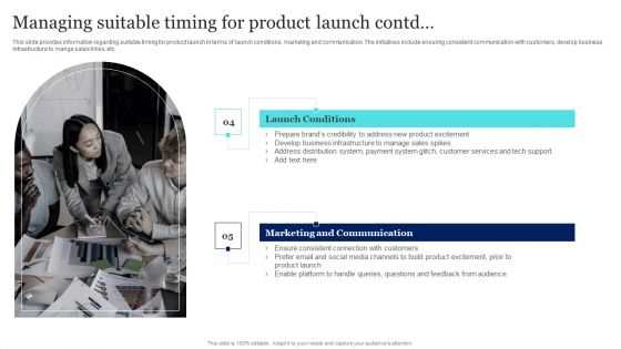 New Product Launch To Market Playbook Managing Suitable Timing For Product Launch Download PDF
