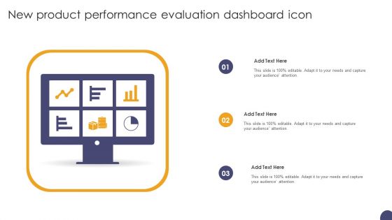 New Product Performance Evaluation Dashboard Icon Ppt Infographics Sample PDF